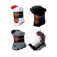 SANTA CRUZ SOCKS 4 PACK BLACK GREY MULTI AUSTRALIAN SELLER KINGPIN