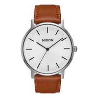 Nixon New Porter Leather Watch White / Sunray A10582442 Aust Seller Free Post
