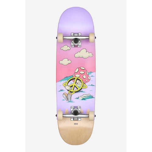 Globe KIDS GRIP 95 MID 8.25 x 29.125 WB 12.7 Wide Peace Man complete skateboard deck