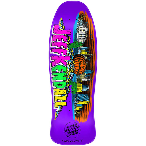SANTA CRUZ JEFF KENDALL PUMPKIN 10 x 30 WB 12' PURPLE REISSUE SKATEBOARD 