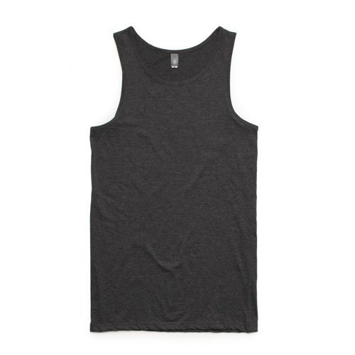 AS COLOUR SINGLET LOWDOWN TANK TOP ASPHALT MARLE PLAIN NEW MENS AUST SELLER