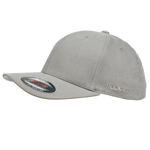 FLEXFIT PERMA CURVE CAP GREY 6277 NEW FLEX FIT CAP AUST HAT CAPS LIGHT GREY
