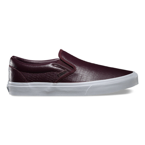 VANS SHOES CLASSIC SLIP ON WINETASTING CROC PERFORATED LEATHER CSO FREE POST