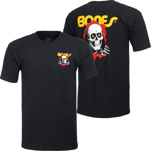 POWELL PERALTA RIPPER BLACK TEE SKATE SKATEBOARD SURF NEW AUST SELLER BONES