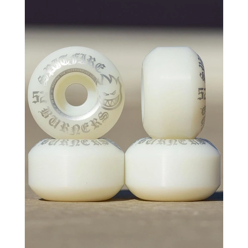 Spitfire - Burners 52mm 99d Duro White / Silver Wheels Set of Four 4