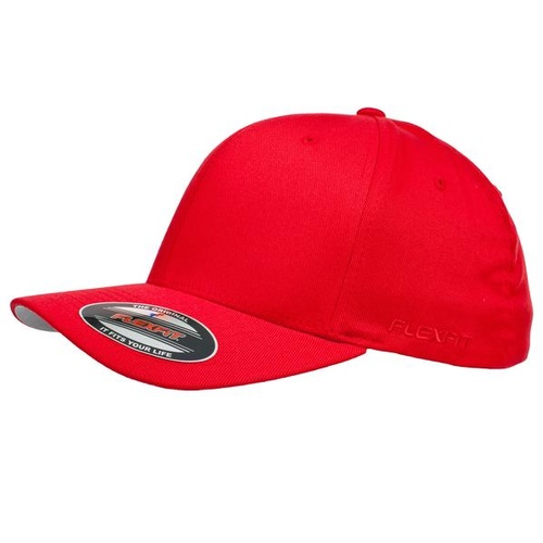 FLEXFIT PERMA CURVE CAP RED 6277 NEW FLEX FIT CAP AUST HAT HATS CAPS