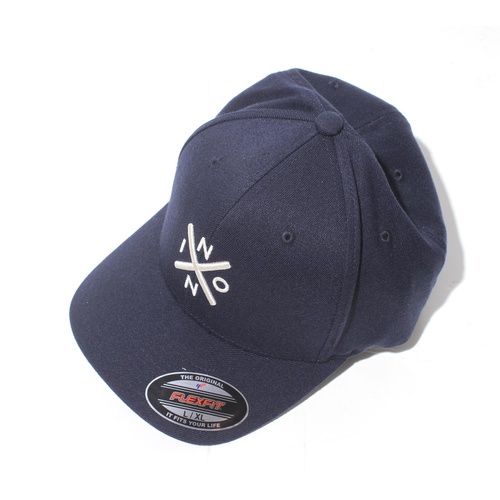 NIXON  EXCHANGE FF FLEXFIT HAT ALL NAVY / CREAM FLEX FIT CAP