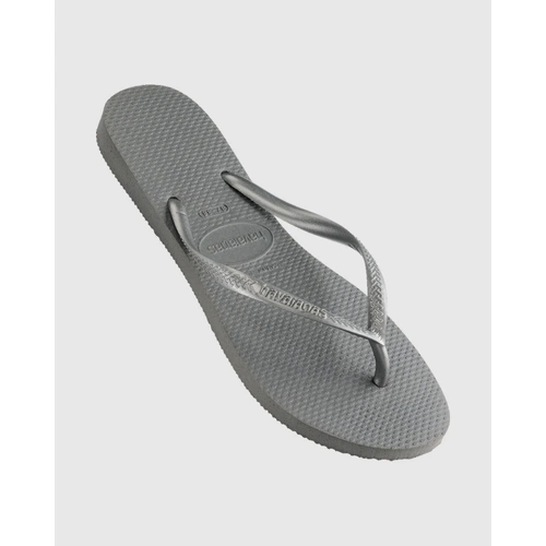 HAVAIANAS H. SLIM STEEL GREY Thongs Sandals WOMENS FREE POST Flip Flops METALLIC