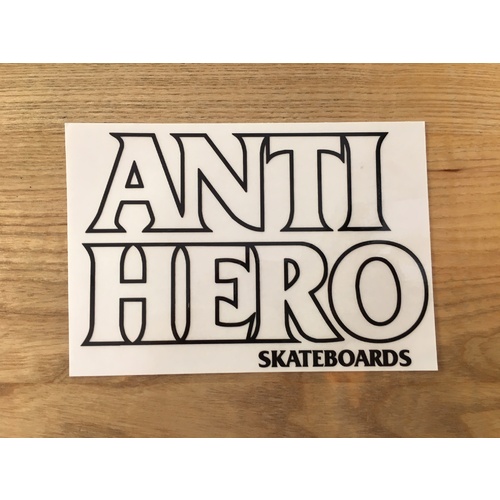 ANTI HERO WHITE SKATEBOARD OG STICKER 6" INCH NEW TRANSPARENT CLEAR STICKER AUST SELLER 1 ASSORTED STICKER.