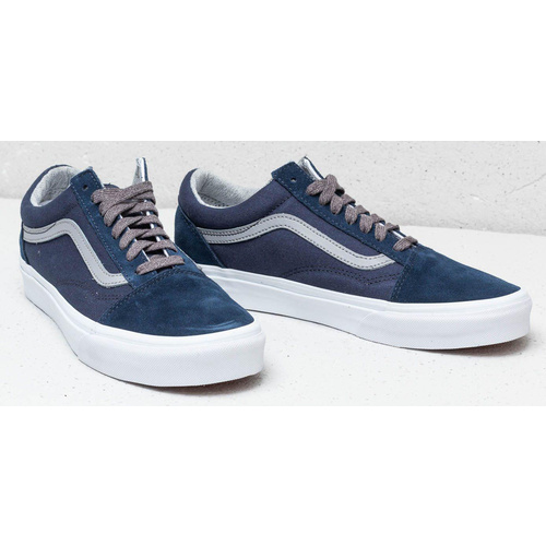 VANS SHOES OLD SKOOL NAVY JERSEY LACE DRESS BLUES / GRAY MENS US SIZE 9