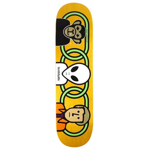 ALIEN WORKSHOP MISSING LINK DECK 8.5" SKATEBOARD DECK yellow stain