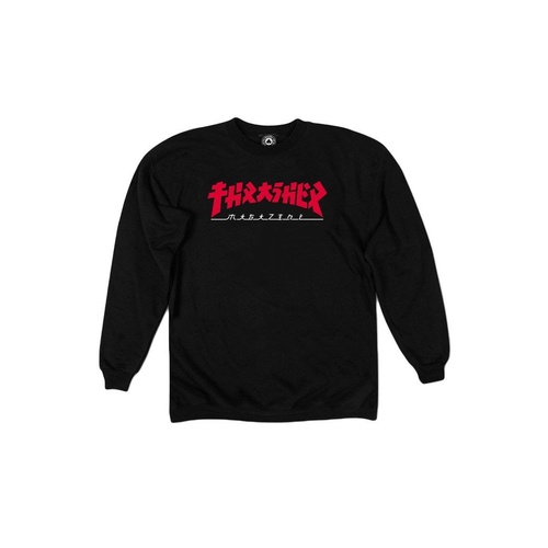 THRASHER SKATEBOARD MAGAZINE BLACK GODZILLA CREW FLEECE FREE POSTAGE AUSTRALIAN SELLER [Size: L]