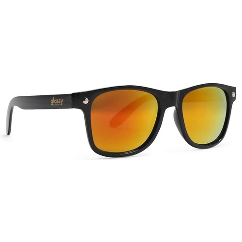 GLASSY LEONARD BLACK COLOURED MIRROR SUNGLASSES SHADES SUNNIES SKATE SURF