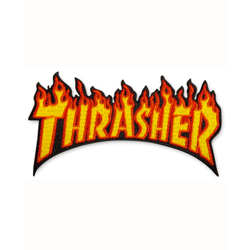 THRASHER SKATEBOARD MAGAZINE FLAME PATCH 4.5'' x 2.5'' INCH