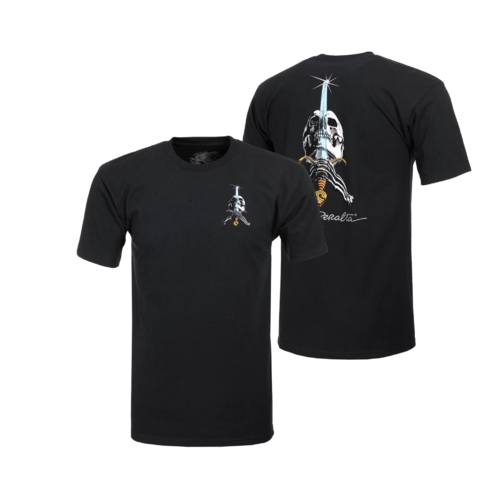 POWELL PERALTA Skull and Sword T-shirt NAVY [Size: M]