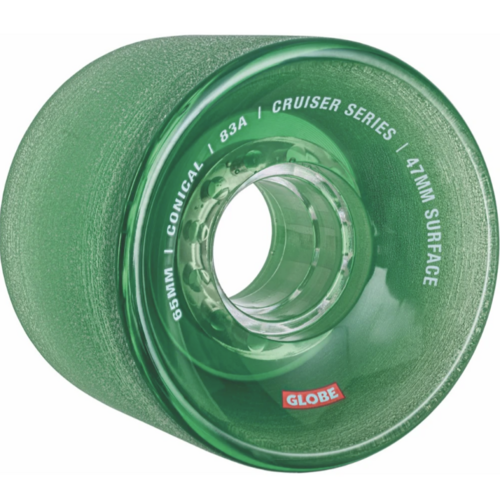 GLOBE  SKATEBOARD WHEEL BRUISER 65MM 83A SOFT CRUISER CLEAR WHEEL