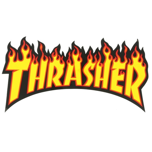 THRASHER MAG FLAME SKATEBOARD STICKER 10.5" x 5.5" 
