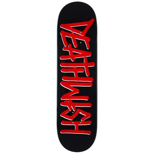 DEATHWISH tag BLACK / RED SKATEBOARD DECK 8.5"