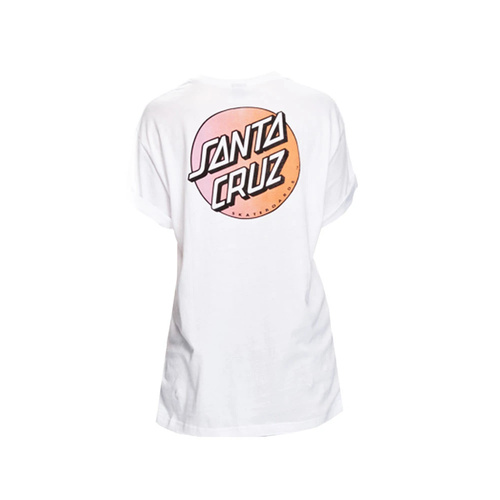 SANTA CRUZ Fade Tee - White - SIZE 12