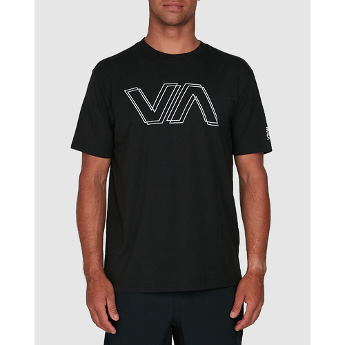 RVCA VA Offset T-Shirt Short Sleeve Tee - Black [Size: S]