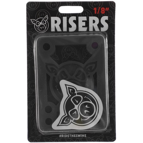 PIG SKATEBOARD WHEELS Pig Risers Pack of 2 BLACK [Size: 1/8"]