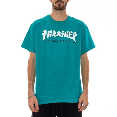 THRASHER SKATEBOARD MAGAZINE Godzilla T-shirt Tee JADE [Size: S]
