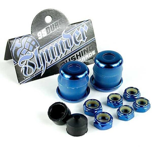 THUNDER TRUCKS REBUILT KIT  Blue Bushings 95 DURO Medium Hard Standard Conical TRUCK RUBBERS WASHERS AXLE NUT PIVOT CUP KIT