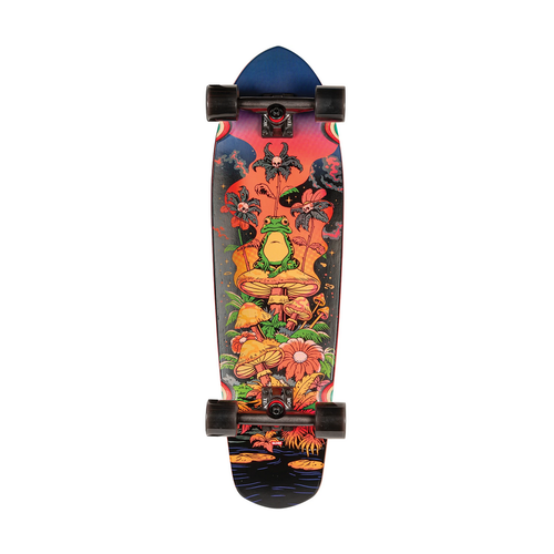 GLOBE Big Blazer Red Toadstool 9.125" X 32" Skate Board Longboard complete Cruiser