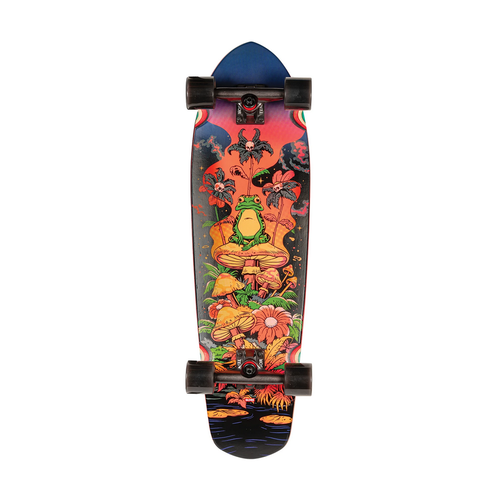 GLOBE Big Blazer Red Toadstool 9.125" X 32" Skate Board Longboard complete Cruiser
