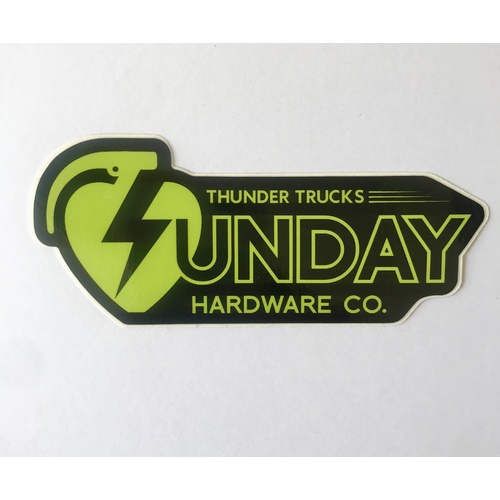 THUNDER TRUCKS Sunday Hardware Co. 5" Skateboard Sticker