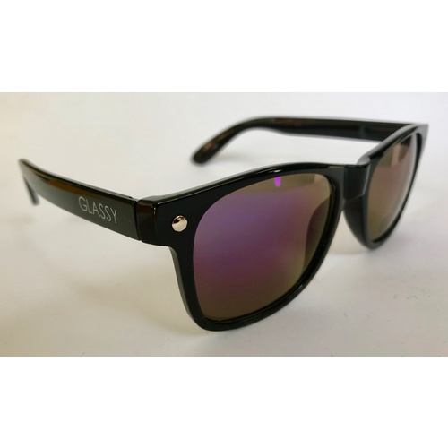 GLASSY Leonard Mirror BLACK BLUE Sunglasses Shades Sunnies