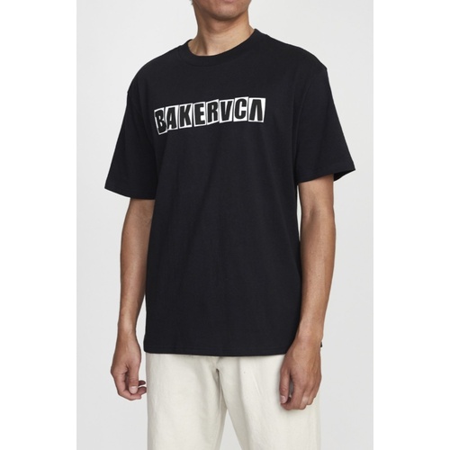 RVCA Bakervca Ransom Short Sleeve BLACK T-Shirt Tee Ruca Baker [Size: S]