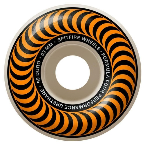 SPITFIRE SKATEBOARD WHEELS FORMULA 4 CLASSICS 53MM ORANGE WHEEL 99D