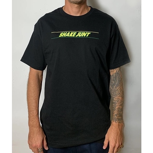 SHAKE JUNT Stretched Out Short Sleeve Tee BLACK T-shirt [Size: S]