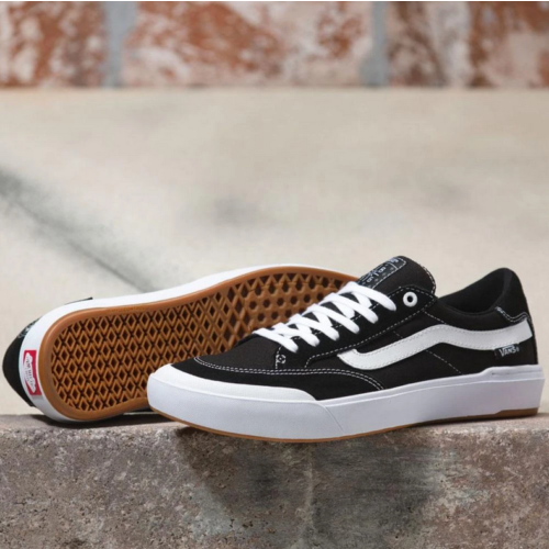 VANS Berle Pro Skate Shoes BLACK TRUE WHITE | mens skateboard shoe [Size: US 8]