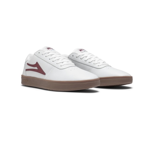 LAKAI Manchester XLK Leather Shoe WHITE GUM | skate shoes [Size: US 8]