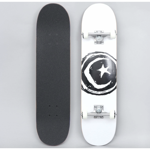 FOUNDATION COMPLETE SKATEBOARD 7.75" STAR AND MOON SKATE 31.75"
