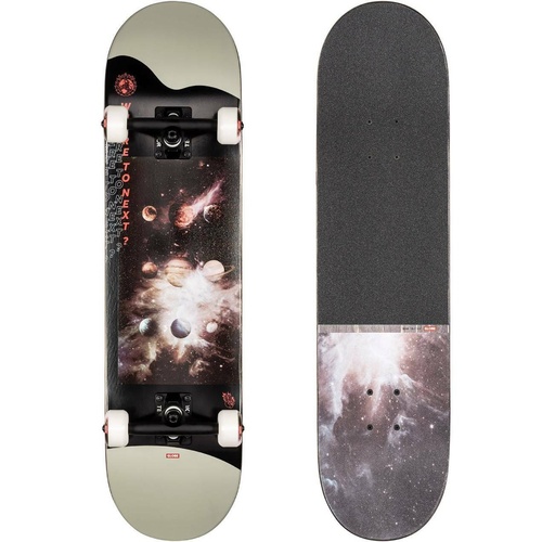 GLOBE G2 Where To 8.0" X 32" Complete Skateboard BLACK GREY | grey planets