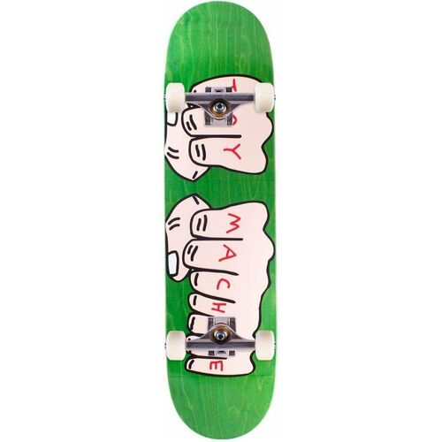 TOY MACHINE Fists Medium 7.75" X 31.75" Skateboard Complete GREEN