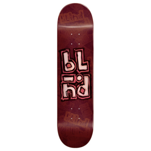 BLIND OG Stacked Stamp RHM 8.0" X 31.56" Skateboard Deck RED