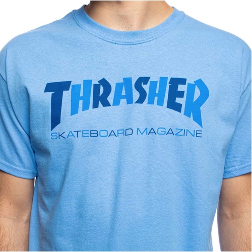 THRASHER MAGAZINE Checkers Tee CAROLINA BLUE | thrasher T-shirt [Size: M]