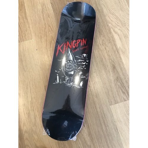 KINGPIN SKATEBOARD DECK BAM MANOROM BLACK ASST SIZES FREE GRIP KINGPINSTORE