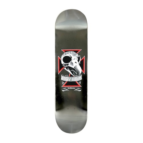 BIRDHOUSE SKATEBOARD DECK HAWK CHROME 8.25" SKULL II SKATE TONY HAWK