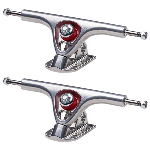 PARIS LONGBOARD TRUCKS V3 SKATEBOARD 2x 9 3/4" WIDE Polished SILVER 180mm  POLISHED