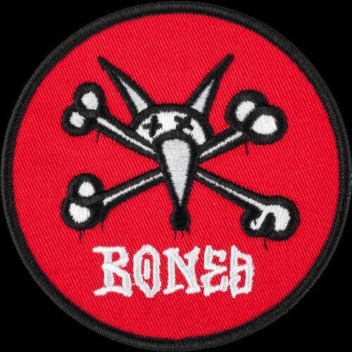 POWELL PERALTA VATO RAT PATCH 3.5" RED Bones Brigade Skateboard
