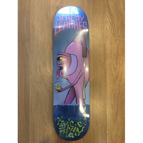 TOY MACHINE 8.38" JEREMY LEABRES FACE OFF SKATEBOARD DECK