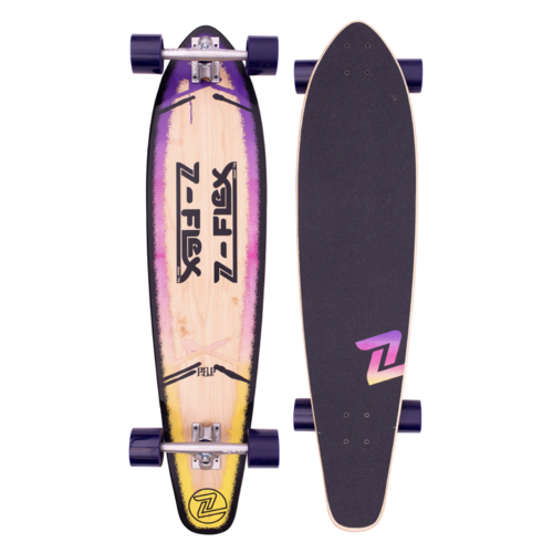 Z-FLEX LONGBOARD ROUNDTAIL POP  Purple Fade  39" NEW SKATEBOARD CRUISER AUST Z FLEX ZFLEX