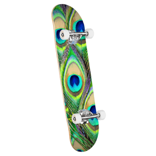 MINI-LOGO SKATEBOARD COMPLETE PEACOCK 8.25" AUS SELLER KINGPIN