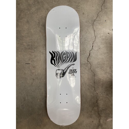 KINGPIN SKATEBOARD DECK HAZY DEEDS WHITE ASST SIZES FREE GRIP [Size: 8.875"]