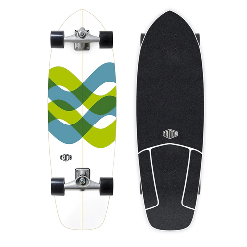 TRITO X CARVER Super Surfer SIGNAL 9.75'' X 31 INCH Complete TRITON Skateboard Raw wave skateboard